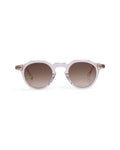 Soul sunglasses — front view, clear acetate with brown gradient lenses