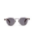 Oak sunglasses — front view, clear acetate with wood temples
